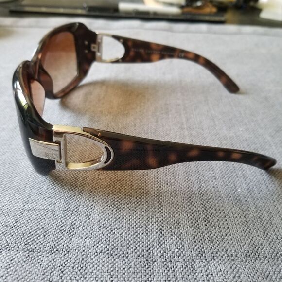 Ralph Lauren tortoise sunglasses metal detail, brown gradient lenses, women’s main image 8